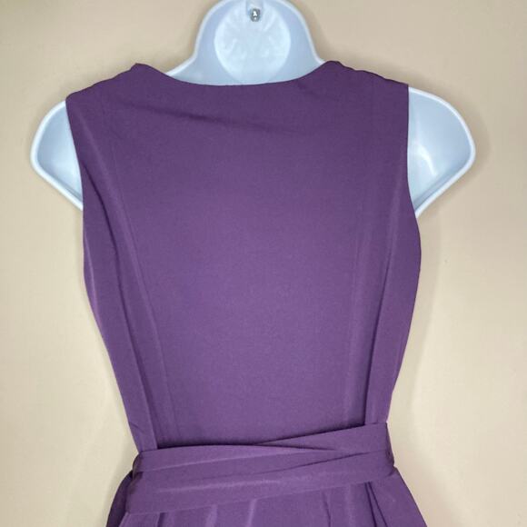 Diane Von Furstenberg Wrap Dress Size 4 DVF Hampton Sleeveless Ruffle V Neckline - Picture 8 of 16